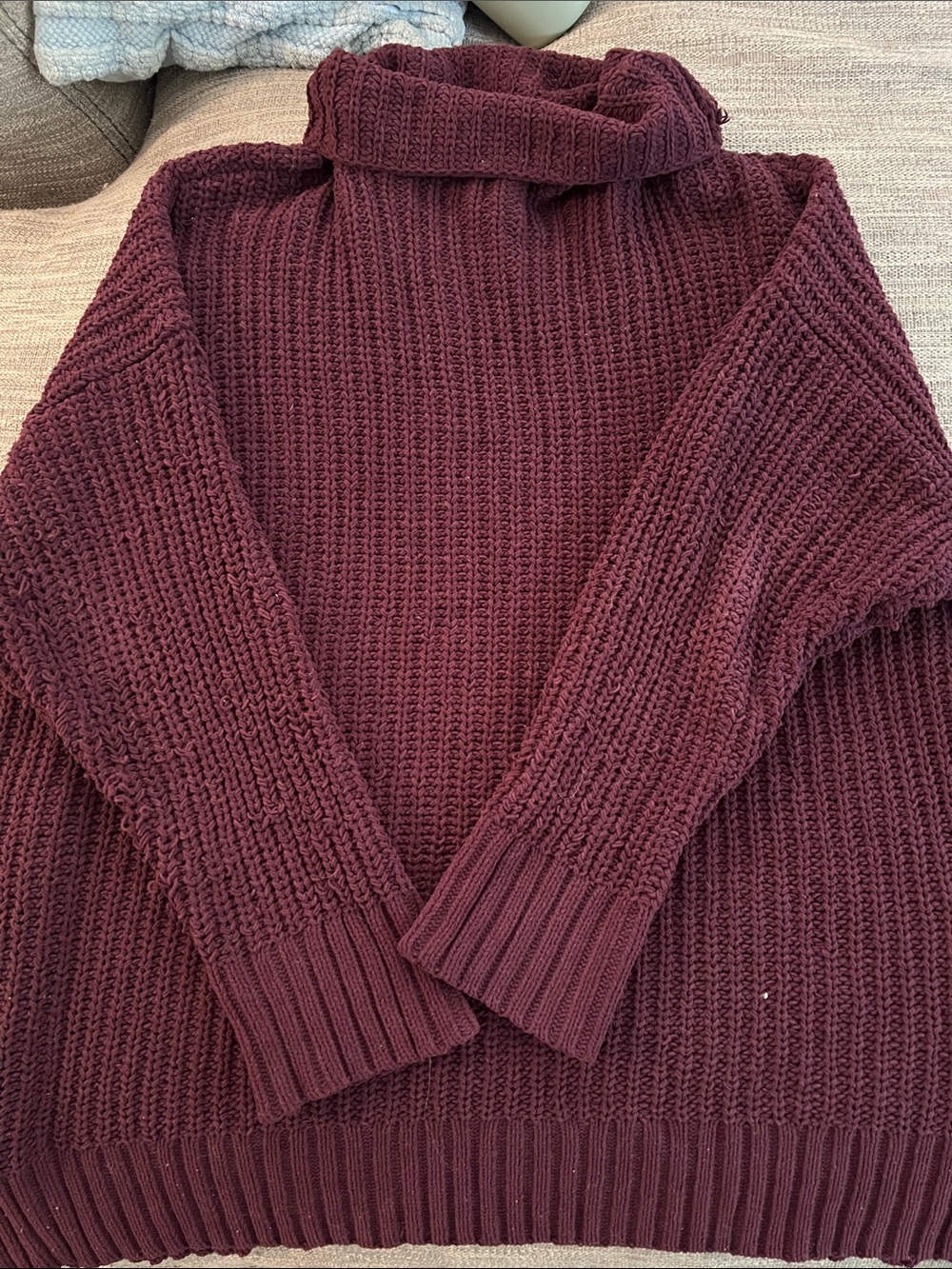aerie Ribbed Purple Turtleneck Sweater
